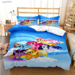 My Little Pony Multikate Aastaringsed Tekikatted Tekid Voodipesukomplektid Pehme Tekikate ja Padjap&uuml;&uuml;rid &Uuml;he-/Kahe-/Kuninganna-/Kuninga 180*220cm 3pcs