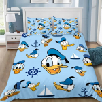 Tekikate Padjap&uuml;&uuml;r Voodipesu Komplekt Naljakas Donald Duck T&auml;iskasvanud Poiss T&uuml;druk Magamistoa Kaunistus Laste Kingitus &Uuml;he Kahekohaline Suur Suurus US Twin(172*218cm)3pcs
