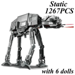 3 t&uuml;&uuml;pi Kosmoses&otilde;da AT-AT maastikul liikuv soomustatud k&otilde;ndija transpordirobot ehitusklotsid mootoriga ehitusklotside m&auml;nguasjad kingitused No Box gray