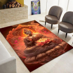 Buddha Vaip, Budismi Ala Vaibad Magamistuppa Elutuppa Esikusse, Buddha Kuju Muster Meditatsiooni P&otilde;randamatt Libisemisvastane Joogavaip 40x60cm 16x24 inch