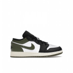 Air Jordan 1 Low GS 'Black Toe Medium Olive' 553560-092 36