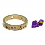 Gucci Icon Star Teemantiga Inkrusteeritud L&auml;ikiv 18K Kuldne S&otilde;rmus Unisex ehted 662057-J8540-8000 13