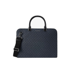 Michael Kors MK Cooper Monogram Commuter kunstnahast &otilde;lakott-tote suur meeste kott tumesinine 37U2LGFA7B-502 Basic Set (Bag+Dust Bag)