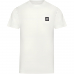 Stone Island FW24 Logo &Uuml;mmarguse kaelusega L&otilde;tv l&otilde;ige L&uuml;hikeste varrukatega T-s&auml;rk Meeste Topid Valge 811524113-V0097 XXXL