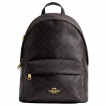 Coach Taylor 27 Logo kaetud l&otilde;uendist seljakott V&auml;ike naiste seljakott Kuldne P&auml;hkel Must CDW76-IMXAQ Gift Box Set (Basic Set+Yellow Box)