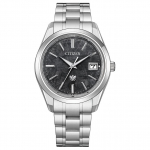 CITIZEN 100m veekindel valgusj&otilde;ul t&ouml;&ouml;tav kvartskell 38,3 mm meeste kellad must sihverplaat AQ4100-57E Black Dial