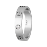 Cartier Love Series Klassikaline Kruvir&otilde;ngas 4 mm 18K Kuld Teemant Unisex r&otilde;ngad Valge Kuld B4050500 Box,57,Warranty Not Included