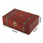 Puidust karp 23 x 16 x 7,5 cm Naturaalne puidust hoiukarp Kodu hoiustamine Retro puidust m&auml;lestuste karp kunstile hobidele kingituseks ehetele s&otilde;rmustele