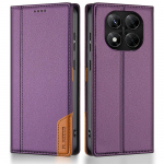 Luksuslik nahast klapp-rahakott RFID-kaitsega telefoni&uuml;mbris XIAOMI Redmi Note 10 11 12 13 14 Pro Plus 12S 11A 13C 14C 4G 5G jaoks Magnetiline kate Redmi Note 13 Pro+ lilla