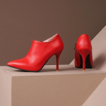 Elegantne naiste pahkluusaapad Kingad Mood Seksikas Terava Ninaga Punane Valge Must K&otilde;rge Kontsaga Peo Pulma Kingad Daamide Suur Suurus 34