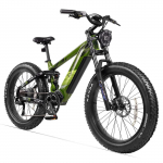 Cyrusher Ranger 2.0 Roheline/Valge/Must 250W Mootor 52V 20Ah Eemaldatav Aku 9-k&auml;iguline 26x4.0-tollised Rehvid M&auml;gi-Maastiku Elektrijalgratas roheline