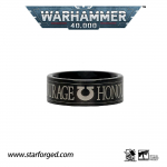 Starforged Star Casting Warhammer 40K Perifeerne Mehaaniline Jumalausk, &Auml;&auml;rmuslik S&otilde;dalane Titaanterasest S&otilde;rmus us size 7