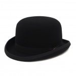 GEMVIE 4 suurust 100% vill must beež vilt Derby Bowler m&uuml;ts sulgedega naistele meestele peo ametlik Fedora kost&uuml;&uuml;m mustkunstniku m&uuml;ts S (55cm) must