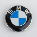 Esip&otilde;lle Embleem BMW jaoks Radasinine mustvalge logo 81mm+Tagumine embleem 74mm+Rattakatte kork 68mm+56mm Rooliratta kleebis 46mm 8282 4x68 45