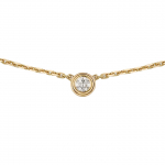 Cartier DAmour Seeria &Otilde;rn Kihiline &Uuml;ksik Teemant 18K Kuld Kaelakee Naiste kaelakee B7224517 Box+Shopping Bag,Warranty Not Included