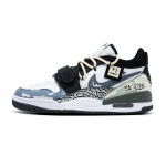 Jordan Legacy 312 Fading Radiance Summutus, Kulumiskindel Madal Vintage Korvpallijalatsid Unisex Must Valge Hall CD7069-120(Team947-) 35.5