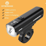 OFFBONDAGE Jalgratta Valgusti 1000 Lumenti Jalgratta Esituli Rattas&otilde;idu Eesmine Lamp Taskulamp Juhtraua USB Laadimine MTB Maanteevalgusti Tugev valge