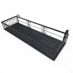Seinale paigaldatav metallist lillepoti riiul, maal&auml;hedane taimealus, siseruumide v&auml;ljapanekuriiul 50x25x12cm
