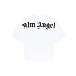 Palm Angels SS21 Klassikaline Logo &Uuml;le T-s&auml;rk 'Valge Must' Meeste PMAA002R21JER0010110 L