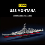 MOC 1:300 USS Montana Lahingulaeva ehitusklotsid S&otilde;jalise S&otilde;jalaeva Mudel Lauakaunistused Kokkupandav Laevaklotsid M&auml;nguasi T&auml;iskasvanu Kingitus