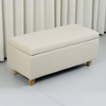 Ristk&uuml;likukujuline hoiustamis-ottomani kate Kokkupandava jalatooli kate Diivani jalatoe pingi tabureti kate Elutoa kontori kodu kaunistus (as the picture,L80xW40xH40cm) white