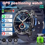 2026 Uus Meeste v&auml;li-p&auml;ris-GPS-kaardiga nutikell 4 GB RAM 1000 mAh aku 10 ATM veekindel Bluetooth-k&otilde;ne S&otilde;jaline AMOLED Spordi nutikell sinine