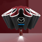 AAEW1 LED Vihmavari T&auml;isautomaatne Kaheotstarbeline Kokkupandav Automaatne Vihmavari Mazda 3 bk bl bj bn 323 Axela Atenza CX-3 Tarvikutele black