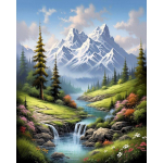 GATYZTORY 60x75cm Raamitud Maal Numbrite J&auml;rgi T&auml;iskasvanutele Kaasaegne Metsavaade Pilt Numbrite J&auml;rgi Akr&uuml;&uuml;lv&auml;rv L&otilde;uendil Kodu Dekoor 60x75cm Diy Frame