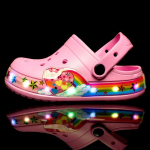 Laste LED-valgustusega klapid Poisid T&uuml;drukud Ranna Basseini Siseruumides libisedes jalga pandavad kingad Sizes 2435 full set of 12 pairs per order pink