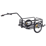 Kokkupandav jalgrattahaagise kaubahaagise haagisekonksu, haakepoldi ja helkuritega transpordik&auml;ru Kandev&otilde;ime kuni 40 kg 155 x 71.5 x 77 cm must