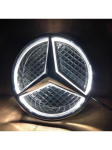 Valge Sinine Punane Valgus Auto Esiv&otilde;re T&auml;he Embleem LED Valgustatud Logo jaoks Mercedes Benz W205 C E R ML GL GLA CLA CLS 2013-2016 AH1 Glowing white h&otilde;be