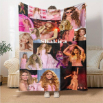 Shakira Prindiga Flanellitekk K&otilde;rge Kvaliteediga Soe Mugav Tekk K&otilde;ikideks Hooaegadeks T&auml;iuslik Kingituseks Kodu Dekooriks 130cm x 150cm