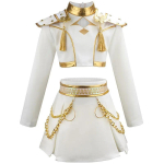 T&uuml;drukute Halloweeni karnevali iidol rollim&auml;ngu &uuml;likond laulja Zoe cosplay kost&uuml;&uuml;m parukas rekvisiidid komplekt laste s&uuml;nnip&auml;evapeo anime riided 120 5year white