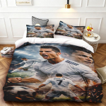 Tekikott CR7, &uuml;heinimese/kaheinimese suurus, suur/eriti suur suurus, sobib poistele ja t&uuml;drukutele, magamistoa kaunistus, kingitus spordif&auml;nnidele. 140*200cm/55x79in Single/Twin 3pcs