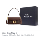 COACH Tabby lehma nahast &otilde;lakott keskmine naiste vahtrapruun CI032-B4YDT One Size 3 black