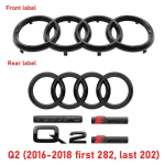 Audi Q2 2016-2018 Auto Logo Kapott Esiv&otilde;re Embleem Q2 Quarrto Tagumine Pagasiruumim&auml;rk Kleebis Sline Embleem Decal Dekoratsioon Tarvikud
