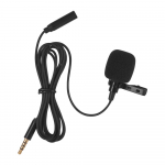 Mini klambriga klambriga Lavalier kondensaatormikrofoni mikrofon koos 3,5 mm k&otilde;rvaklappide v&auml;ljundpesaga iPhone'i jaoks