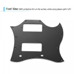 PVC HH Guitar Pickguard kriimustusplaat SG elektrikitarridele, 3-kihiline valge must