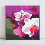 DIY teemantmaal T&auml;is&uuml;mmargused lilledega kivist pilt tikandid Teemantmosaiik ristpistes 30x30