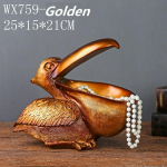 Big Mouth Pelecanus Bird Home Organiseerija Vaik Art Craft klahvidele Nutitelefon S&uuml;learvuti K&auml;&auml;rid Kaugjuhtimispuldi &uuml;mbris V&auml;ikeste esemete hoidikud pronksi