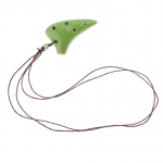 Mini 6 auguga Alto Tone C kaelakee Ocarina keraamiline must keraamika fl&ouml;&ouml;dipill riputusk&ouml;iega