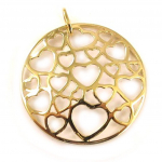 Les Tr&eacute;sors De Lily [D4617] - Pendentif Plaqu&eacute; Or 'All&eacute;gorie en Coeurs' kuld