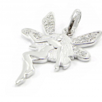 Les Tr&eacute;sors De Lily [D6755] - Pendentif Argent 'F&eacute;e Clochette' Blanc valge