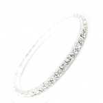 Les Tr&eacute;sors De Lily [G6577] &ndash; elastne kivist k&auml;ev&otilde;ru 'Sissi' 1 rida - 4 mm valge