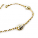 Altesse [K6415] - Bracelet plaqu&eacute; or 'Pearl Beauty' ivoire valge