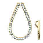 Les Tr&eacute;sors De Lily [L4677] - kullatud ripats  Sissi  valge kuld - 22x13 mm kuld
