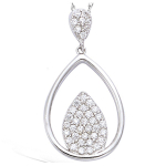 Les Tr&eacute;sors De Lily [N5355] - h&otilde;bedane ripats 'Sissi' h&otilde;bevalge (roodiumiga kaetud) - 26x14 mm h&otilde;be