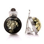 Les Tr&eacute;sors De Lily [Q1804] &ndash; h&otilde;bedased klambrid  Inspiration  merevaiguroheline h&otilde;be (roodiumiga kaetud) - 12 mm roheline