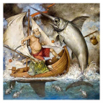 5D Teemantmaal Scenery Fishing Kala t&auml;isring puur Rhinestone tikandid Ristpistes 30x30CM