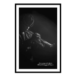 Les Tr&eacute;sors De Lily [Q9684] - Toile cr&eacute;ateur 'Jazz' noir (La musique est infinie- elle est le langage de l'&acirc;me - trompette) - 60x40 cm must